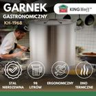 Kinghoff, garnek gastronomiczny z pokrywą, stalowy, 98l, KH-1968