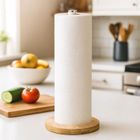 Kinvara, stojak na ręczniki papierowe z bambusową podstawką, 34 cm