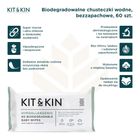 Kit and Kin, biodegradowalne bezzapachowe chusteczki wodne, 60 szt.