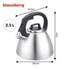 Klausberg, czajnik stalowy z gwizdkiem, 2,5l, kb-7951