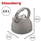 Klausberg, czajnik z gwizdkiem, stalowy, 2,5l, KB-7912