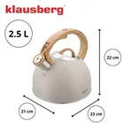 Klausberg, czajnik z gwizdkiem, stalowy, 2,5l, KB-7913