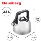 Klausberg, czajnik z gwizdkiem, stalowy, 2,5l, KB-7914