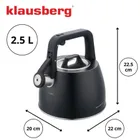 Klausberg, czajnik z gwizdkiem, stalowy, 2,5l, KB-7915