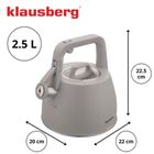 Klausberg, czajnik z gwizdkiem, stalowy, 2,5l, KB-7916