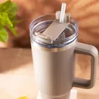 Klausberg, kubek termiczny, z rączką i słomką, stalowy, 1100 ml, kb-7943