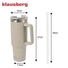 Klausberg, kubek termiczny, z rączką i słomką, stalowy, 1100 ml, kb-7944