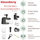 Klausberg, sokowirówka, wyciskarka wolnoobrotowa, czarna, KB-7867