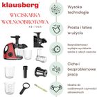Klausberg, sokowirówka, wyciskarka wolnoobrotowa, czerwona, KB-7865