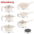 Klausberg, zestaw garnków marmurkowych, 12 elementów, kb-7959