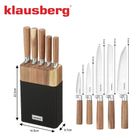 Klausberg, zestaw noży w bloku akacjowym, kb-7981