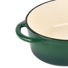 Könighoffer, gęsiarka żeliwna, emaliowana, owalna, szmaragdowa, 6,4 l, 32,5-25-11,8 cm