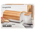 Könighoffer, Volano, chlebak metalowy z 3 pojemnikami, biały