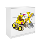 Kocot Kids, Babydreams, komoda, biała, koparka