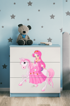 Kocot Kids, Babydreams, komoda, niebieska, księżniczka na koniku
