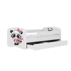 Kocot Kids, Babydreams, łóżko z materacem, białe, panda z babeczką, 80-180 cm