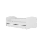 Kocot Kids, Babydreams, łóżko z materacem, białe, szop, 70-140 cm