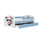 Kocot Kids, Babydreams, łóżko z materacem, niebieskie, panda z babeczką, 70-140 cm