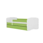 Kocot Kids, Babydreams, łóżko z materacem, zielone, mały dino, 70-140 cm