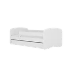 Kocot Kids, Babydreams, łóżko z szufladą, białe, miś motylki, 80-160 cm