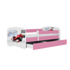Kocot Kids, Babydreams, łóżko z szufladą i materacem, różowe, formuła, 80-180 cm