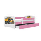 Kocot Kids, Babydreams, łóżko z szufladą, różowe, ciężarówka, 80-180 cm
