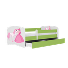 Kocot Kids, Babydreams, łóżko z szufladą, zielone, księżniczka konik, 80-180 cm