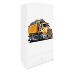 Kocot Kids, Babydreams, szafa, biała, ciężarówka, 181.2-52-90 cm