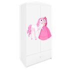 Kocot Kids, Babydreams, szafa, biała, księżniczka konik, 181.2-52-90 cm