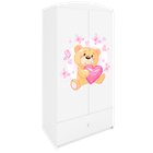 Kocot Kids, Babydreams, szafa, biała, miś motylki, 181.2-52-90 cm