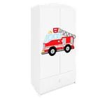 Kocot Kids, Babydreams, szafa, biała, straż pożarna, 181.2-52-90 cm