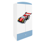 Kocot Kids, Babydreams, szafa, niebieska, auto wyścigowe, 181.2-52-90 cm