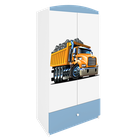 Kocot Kids, Babydreams, szafa, niebieska, ciężarówka, 181.2-52-90 cm