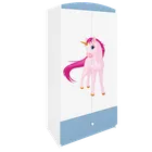 Kocot Kids, Babydreams, szafa, niebieska, jednorożec, 181.2-52-90 cm