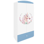 Kocot Kids, Babydreams, szafa, niebieska, konik, 181.2-52-90 cm
