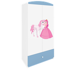 Kocot Kids, Babydreams, szafa, niebieska, księżniczka konik, 181.2-52-90 cm