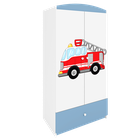 Kocot Kids, Babydreams, szafa, niebieska, straż pożarna, 181.2-52-90 cm