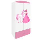 Kocot Kids, Babydreams, szafa, różowa, księżniczka konik, 181.2-52-90 cm