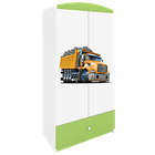 Kocot Kids, Babydreams, szafa, zielona, ciężarówka, 181.2-52-90 cm
