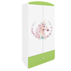 Kocot Kids, Babydreams, szafa, zielona, konik, 181.2-52-90 cm