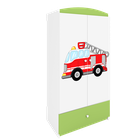 Kocot Kids, Babydreams, szafa, zielona, straż pożarna, 181.2-52-90 cm