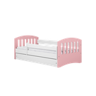 Kocot Kids, Classic 1, łóżko, pudrowy róż, 80-180 cm