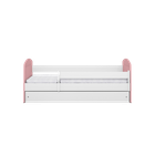 Kocot Kids, Classic 1, łóżko z materacem, pudrowy róż, 80-160 cm