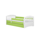 Kocot Kids, Classic 1, łóżko z szufladą, zielone, 80-140 cm