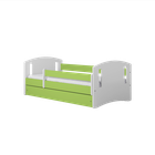 Kocot Kids, Classic 2, łóżko z materacem, zielone, 80-140 cm