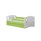 Kocot Kids, Classic 2, łóżko z szufladą, zielone, 80-140 cm