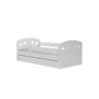 Kocot Kids, Julia, łóżko z szufladą, białe, 80-140 cm