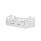 Kocot Kids, Kacper, łóżko z materacem, białe, 80-160 cm