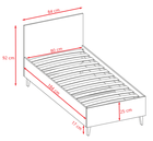 Kocot Kids, Kubi, łóżko, kaszmir, 80-180 cm