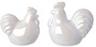 Kogut, figurka ceramiczna, biała perłowa, 6-6-10 cm
